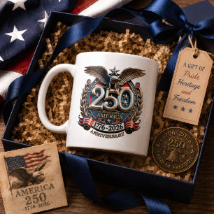 VS 250e verjaardag Adelaar embleem 1776-2026 jaar Koffiemok