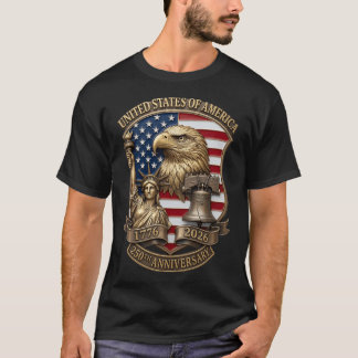 VS 250e verjaardag Adelaar Patriottisch 1776-2026 T-shirt