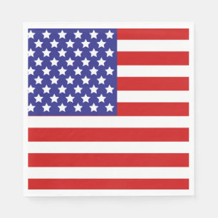 VS 250e verjaardag Amerikaanse vlag feestje Servet