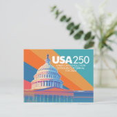 VS 250e verjaardag - Capitol Dome Amerika Briefkaart (Staand voorkant)