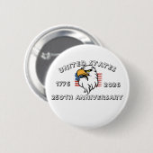 VS 250e verjaardag Herdenkings- 4 juli Ronde Button 5,7 Cm (Voorkant /achterkant)