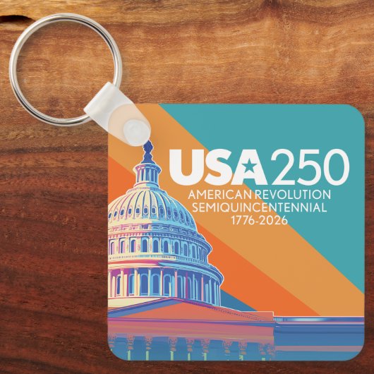 VS 250e verjaardag hoofdstad - Amerika viering Sleutelhanger (Voorkant)