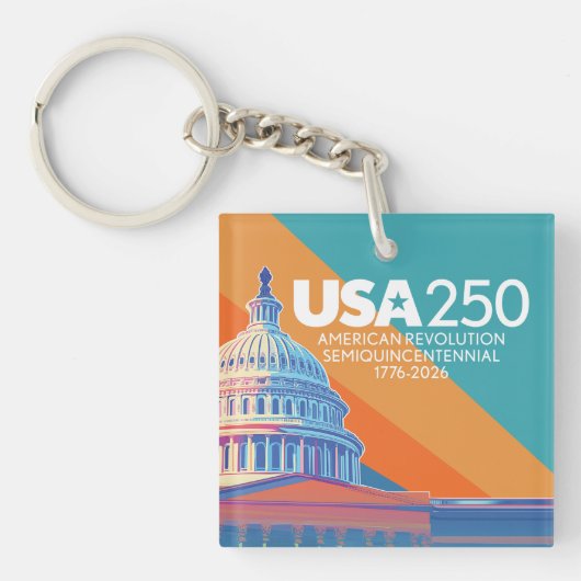 VS 250e verjaardag hoofdstad - Amerika viering Sleutelhanger (Voorkant)