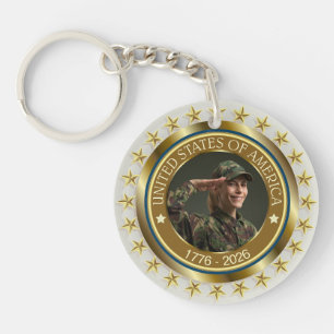 VS 250e verjaardag I Patriottisch 1776-2026 Sleutelhanger