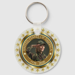 VS 250e verjaardag I Patriottisch 1776-2026 Sleutelhanger