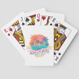 VS 250e verjaardag Palmboom Pokerkaarten