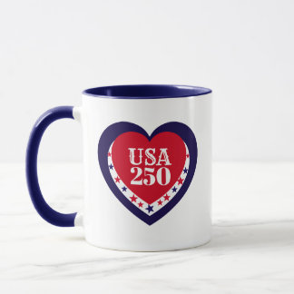 VS 250e verjaardag Patriotisch Rood Wit Blauw Mok