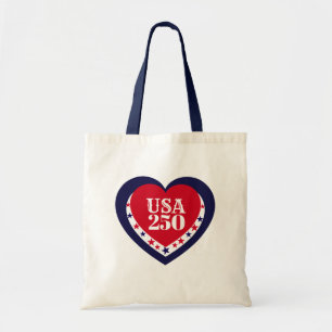VS 250e verjaardag Patriotisch Rood Wit Blauw Tote Bag
