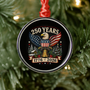 VS 250e verjaardag Patriotische Kerst Egel Metalen Ornament