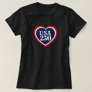 VS 250e verjaardag Patriotische Rode Witte Blauwe T-shirt