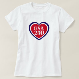 VS 250e verjaardag Patriotische Rode Witte Blauwe T-shirt