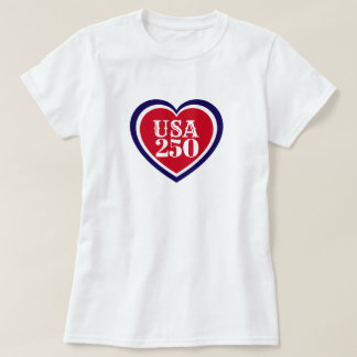 VS 250e verjaardag Patriotische Rode Witte Blauwe T-shirt