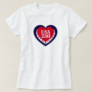 VS 250e verjaardag Patriotische Rode Witte Blauwe T-shirt
