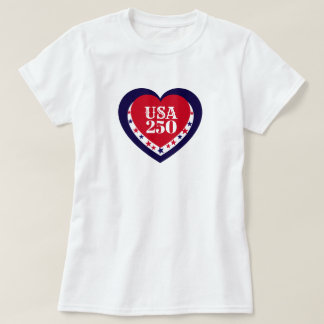 VS 250e verjaardag Patriotische Rode Witte Blauwe T-shirt