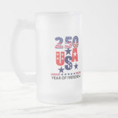 Vs 250e verjaardag patriottische 4 juli matglas bierpul (Links)