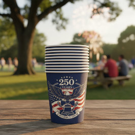 VS 250e verjaardag Patriottische Adelaar & Vrijhei Papieren Bekers