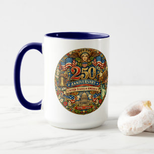 VS 250e verjaardag Retro Vintage Art Nouveau Mok