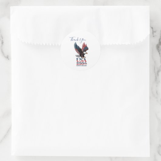 VS 250e verjaardag Ronde Sticker (Tas)
