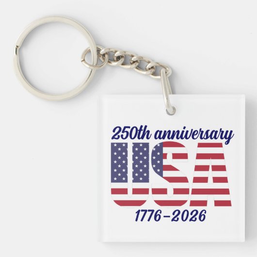 VS 250e verjaardag Semiquincentennial 1776–2026 Sleutelhanger (voorkant)