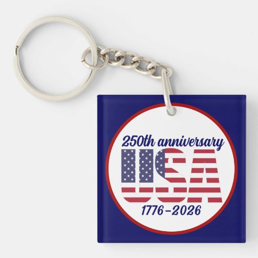 VS 250e verjaardag Semiquincentennial 1776–2026 Sleutelhanger (voorkant)