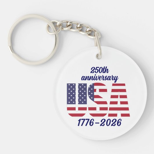 VS 250e verjaardag Semiquincentennial 1776–2026 Sleutelhanger (Voorkant)