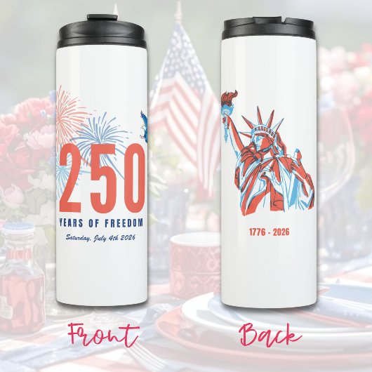 VS 250e Verjaardag Semiquincentennial Patriottisch Thermosbeker