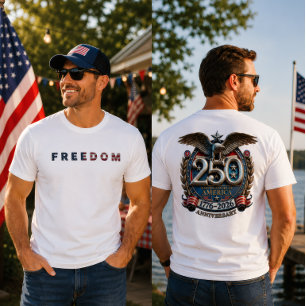 VS 250e Verjaardag vrijheid Adelaar Embleem T-shirt