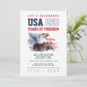 VS 250e verjaardagsfeestje op 4 juli Kaart (Staand voorkant)