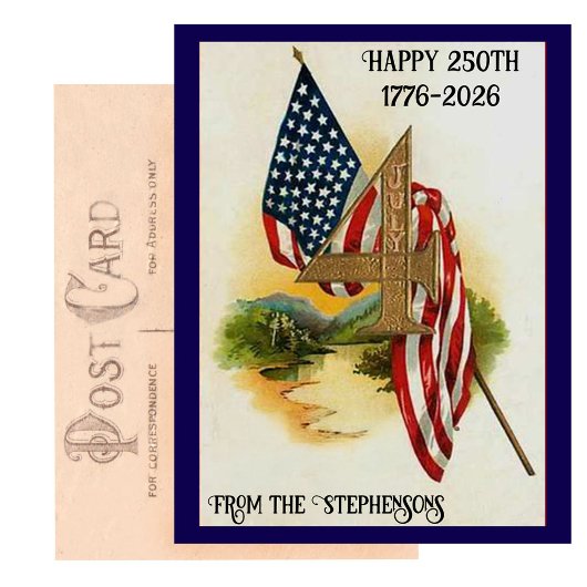 VS 250e Viering van Onafhankelijkheidsdag Patriott Briefkaart