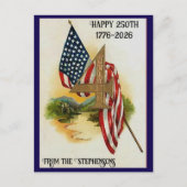 VS 250e Viering van Onafhankelijkheidsdag Patriott Briefkaart (Voorkant)