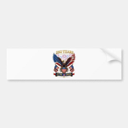 VS 250ste verjaardag 1776-2026 Bumpersticker (Voorkant)