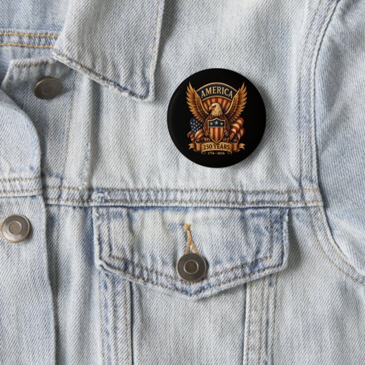 VS 250ste verjaardag 1776-2026 Ronde Button 5,7 Cm (In situ)