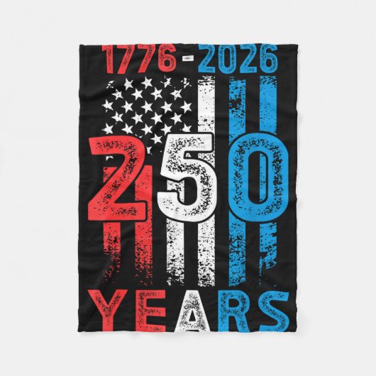 VS 250ste verjaardag 4 juli 250 jaar Fleece Deken (Voorkant)