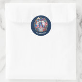 VS 250ste verjaardag 4 juli Ronde Sticker (Tas)