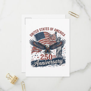 VS 250ste verjaardag Steenarend Statue of Liberty Uitnodiging Briefkaart
