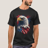 VS 4 juli adelaar op patriottische Amerikaanse ade T-shirt (Voorkant)