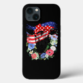 VS 4 juli Amerikaanse vlag Patriottische Koe Lover Case-Mate iPhone Case (Achterkant)