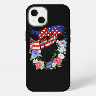 VS 4 juli Amerikaanse vlag Patriottische Koe Lover iPhone 13 Hoesje