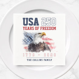 VS 4 juli Amerika's 250e verjaardagsfeest Servet