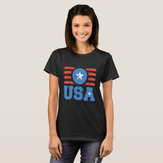 VS 4 juli Onafhankelijkheidsdag Patriottisch Ameri T-shirt (Voorkant volledig)