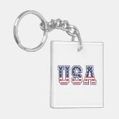 VS 4 juli Onafhankelijkheidsdag Sleutelhanger (Voorkant Links)