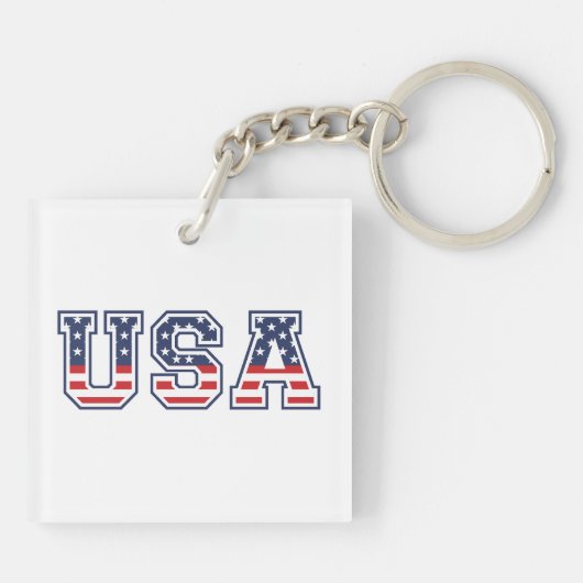 VS 4 juli Onafhankelijkheidsdag Sleutelhanger (Achterkant)
