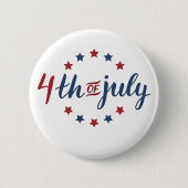VS 4 juli Patriottische sterren Onafhankelijkheid Ronde Button 5,7 Cm (Voorkant)