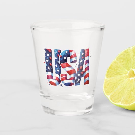 VS 4 juli Shot Glass Glas (Voorkant)