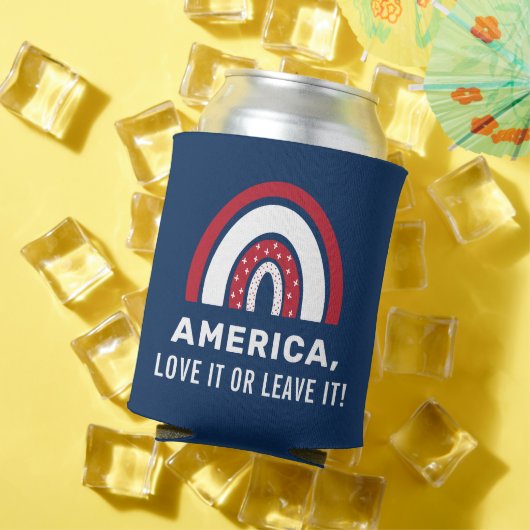 VS 4 juli Stijlvolle Amerikaanse regenboog Blikjeskoeler (Insitu Zomer)