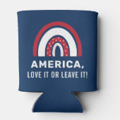 VS 4 juli Stijlvolle Amerikaanse regenboog Blikjeskoeler (Achterkant)