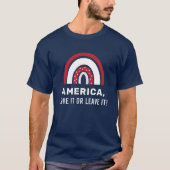 VS 4 juli Stijlvolle Amerikaanse regenboog T-shirt (Voorkant)