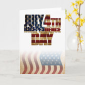 VS 4e Onafhankelijkheidsdag juli Kaart (Gele Bloem)