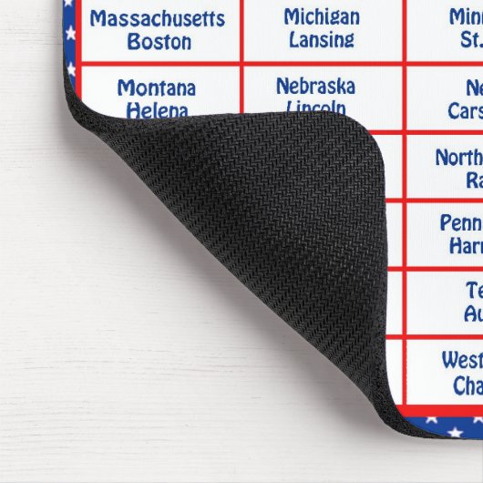 VS - 50 staten en kapitaalsteden Muismat (Hoek)