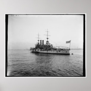 VS Alabama Battleship c1902  Poster